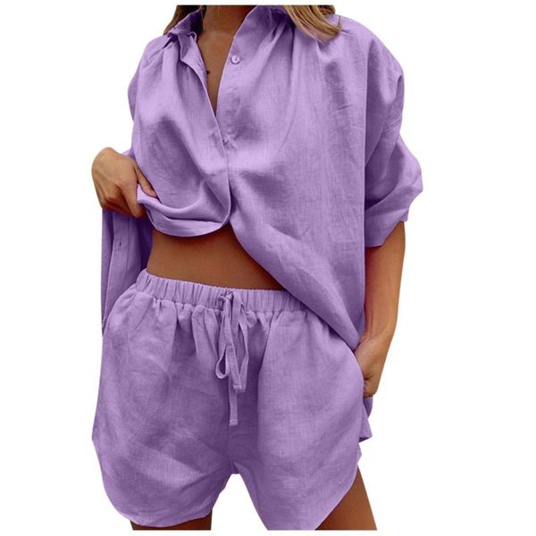 women's tracksuits autumn womens two peices set leisure outfits turn down collar oversized shirt high waist shorts candy color clothing, Gray
women's tracksuits autumn womens two peices set leisure outfits turn down collar oversized shirt high waist shorts candy color clothing, Gray