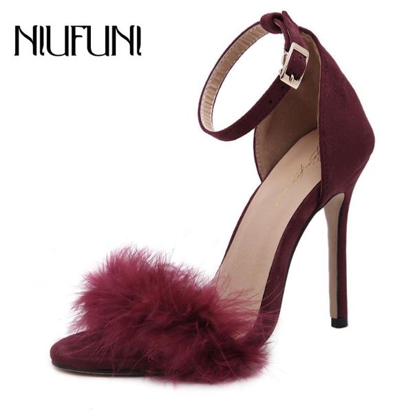 summer fashion women retro plush sandals feather high heel hollow women's nightclub wedding shoes, Black
summer fashion women retro plush sandals feather high heel hollow women's nightclub wedding shoes, Black