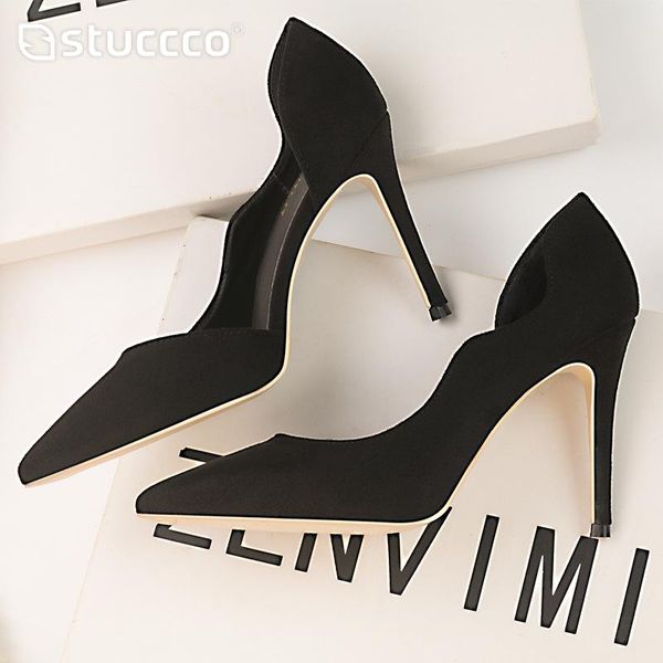 dress shoes women's super high heel suede 10cm pumps shallow mouth pointed nightclub was thin side hollow single, Black
dress shoes women's super high heel suede 10cm pumps shallow mouth pointed nightclub was thin side hollow single, Black