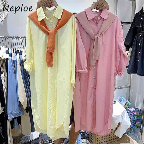 2 piece set women fresh casual side split turn-down collar single breasted shirt dress + knitted capes suit 1f751 210422, White
2 piece set women fresh casual side split turn-down collar single breasted shirt dress + knitted capes suit 1f751 210422, White
