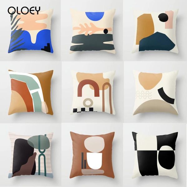 pillow case color geometric abstract pattern polyester peach leather cushion pillowcase car waist cover home decoration.
pillow case color geometric abstract pattern polyester peach leather cushion pillowcase car waist cover home decoration.