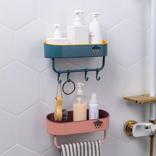 hooks & rails bathroom wall-mounted shelf punching-adhesive wall suction toiletries storage toilet rack
hooks & rails bathroom wall-mounted shelf punching-adhesive wall suction toiletries storage toilet rack