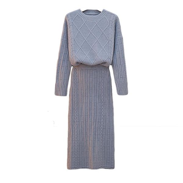 two piece dress winter women knitting sweater bodycon skirt two-piece clothing set outfit knitwear pullover korean fashion, White
two piece dress winter women knitting sweater bodycon skirt two-piece clothing set outfit knitwear pullover korean fashion, White