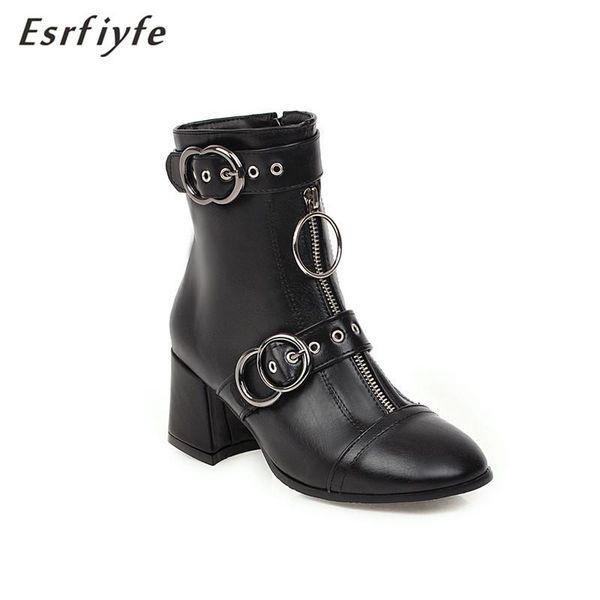 boots esrfiyfe 2021 autumn winter women ankle fashion thick heels square toe shoes woman front zipper buckle motorcycle boot, Black
boots esrfiyfe 2021 autumn winter women ankle fashion thick heels square toe shoes woman front zipper buckle motorcycle boot, Black