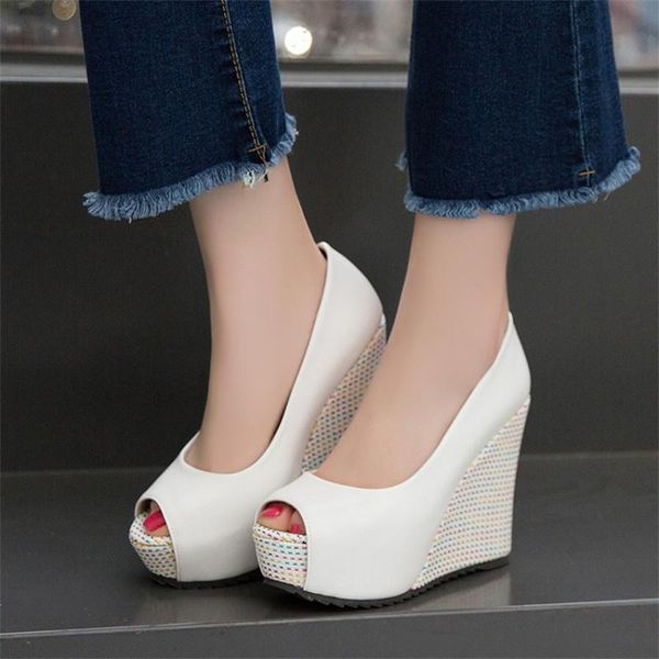 sandals large size 33-42 ladies summer fashion color matching fish mouth open toe wedges high heels women's shoes, Black
sandals large size 33-42 ladies summer fashion color matching fish mouth open toe wedges high heels women's shoes, Black