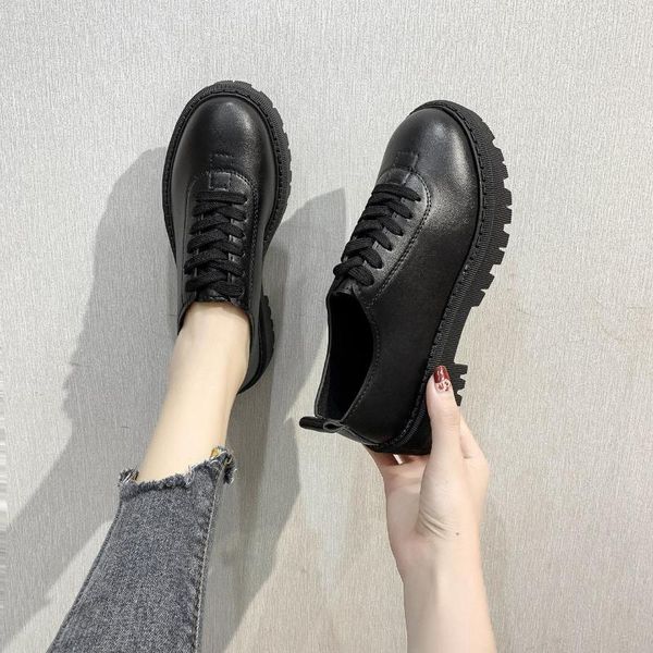 dress shoes 2021 british style leather high heels women's korean black pu platform female school
dress shoes 2021 british style leather high heels women's korean black pu platform female school