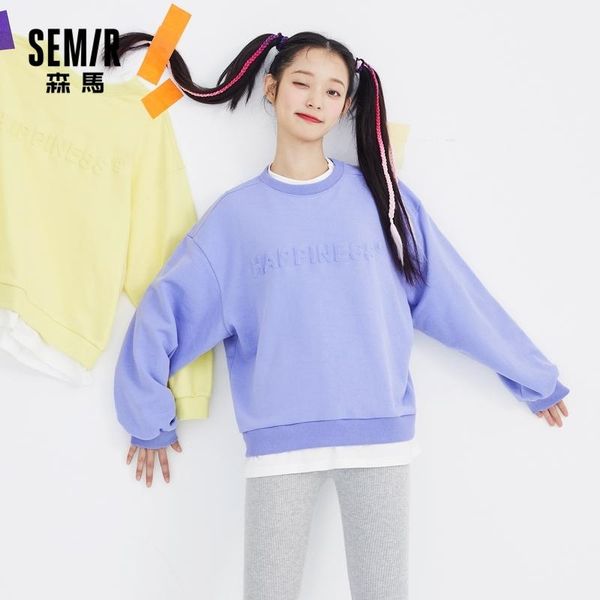 women's hoodies & sweatshirts semir sweatshirt women 2021 early spring oversized lazy feeling o neck fake two-piece pullover, Black
women's hoodies & sweatshirts semir sweatshirt women 2021 early spring oversized lazy feeling o neck fake two-piece pullover, Black