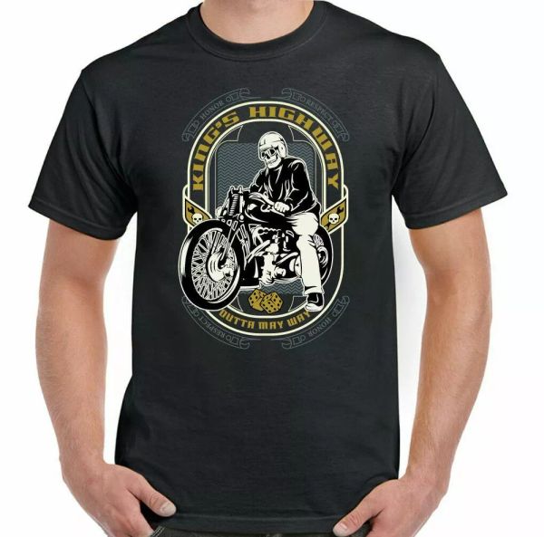 biker t-shirt king's highway mens funny motorbike motorcycle bike indian chopper, White;black
biker t-shirt king's highway mens funny motorbike motorcycle bike indian chopper, White;black