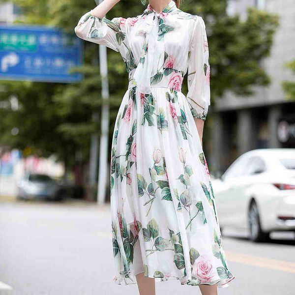 runway vintage printing flowers ribbon elegant sleeves mid-length temperament dress of women quality clothes, Black;gray
runway vintage printing flowers ribbon elegant sleeves mid-length temperament dress of women quality clothes, Black;gray
