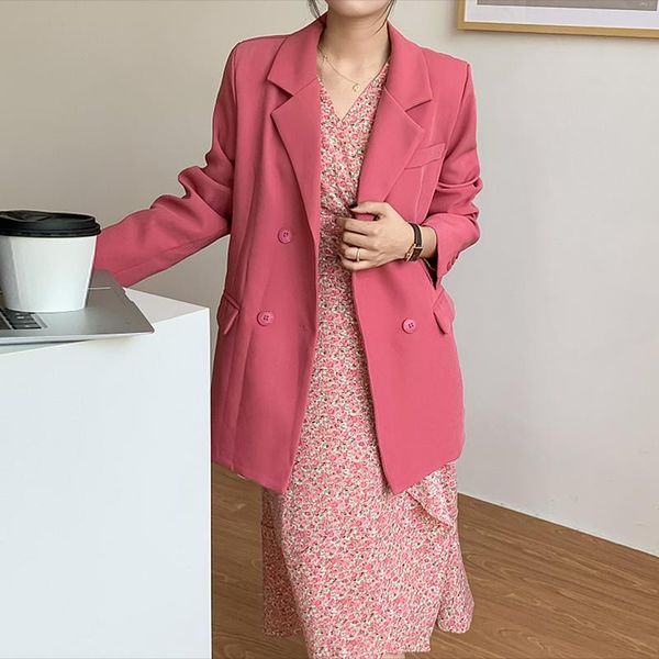 women's suits & blazers simple solid color notched collar long sleeve women elegant office ladies autumn suit coat loose casual jacket, White;black
women's suits & blazers simple solid color notched collar long sleeve women elegant office ladies autumn suit coat loose casual jacket, White;black
