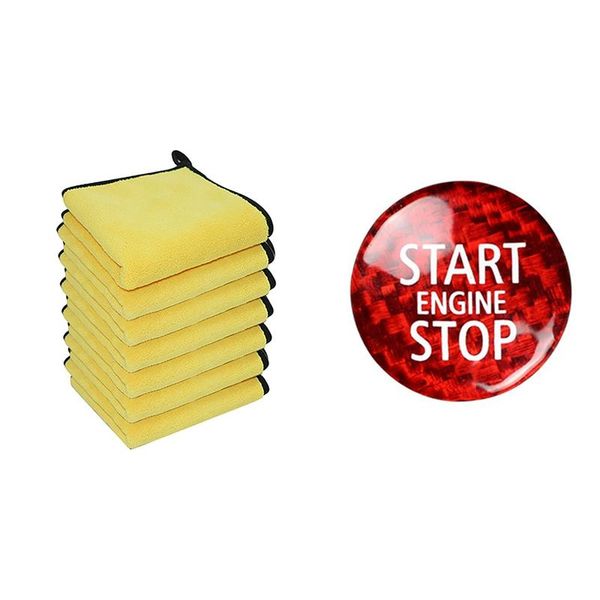 car sponge 7 pcs wash microfiber towel auto cleaning drying cloth & 1 engine start sbutton interior trim cover
car sponge 7 pcs wash microfiber towel auto cleaning drying cloth & 1 engine start sbutton interior trim cover