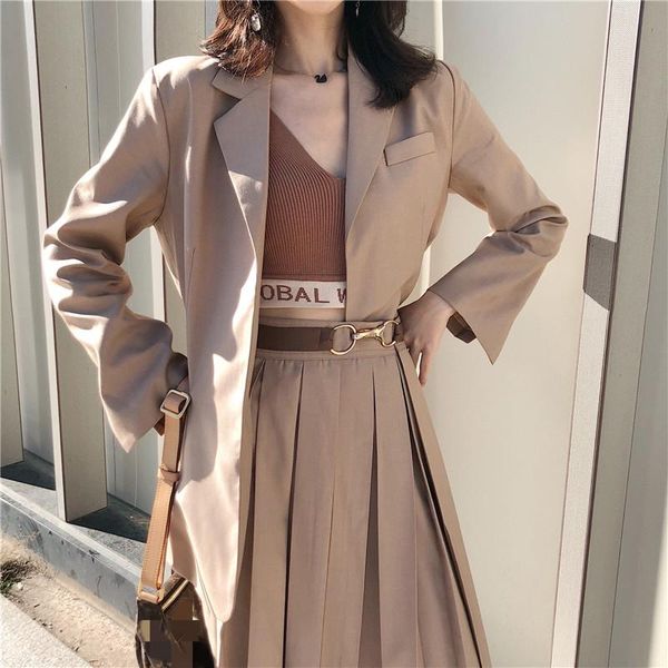 women's suits & blazers fashion city sense chic long wear casual collar jacket, autumn and winter sleeved suit, White;black
women's suits & blazers fashion city sense chic long wear casual collar jacket, autumn and winter sleeved suit, White;black