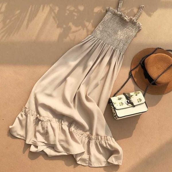 casual dresses women leisure spaghetti strap summer mujer ruffles sleeveless korean style 5 colors outerwear fashion ulzzang ladies, Black;gray
casual dresses women leisure spaghetti strap summer mujer ruffles sleeveless korean style 5 colors outerwear fashion ulzzang ladies, Black;gray