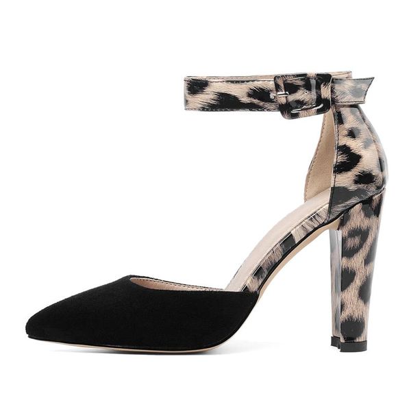 sandals 2021 summer chunky heels leopard grain buckles strap party shoes fashion pointed toe women big size 46, Black
sandals 2021 summer chunky heels leopard grain buckles strap party shoes fashion pointed toe women big size 46, Black