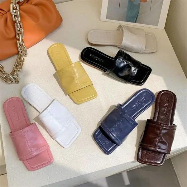 slippers macaron morandi candy color soft leather fashion flat platform mule shoes women 2021 summer indoor outdoor beach slides, Black
slippers macaron morandi candy color soft leather fashion flat platform mule shoes women 2021 summer indoor outdoor beach slides, Black