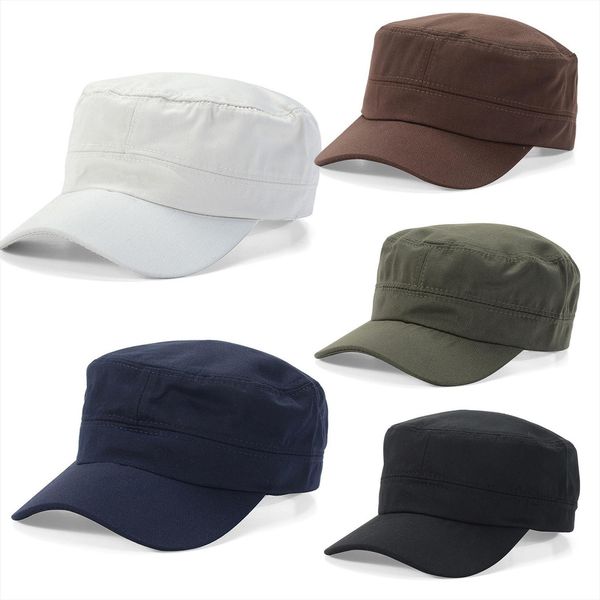 mens flat military hatstraining solid color adjustable hat classic style, Blue;gray
mens flat military hatstraining solid color adjustable hat classic style, Blue;gray