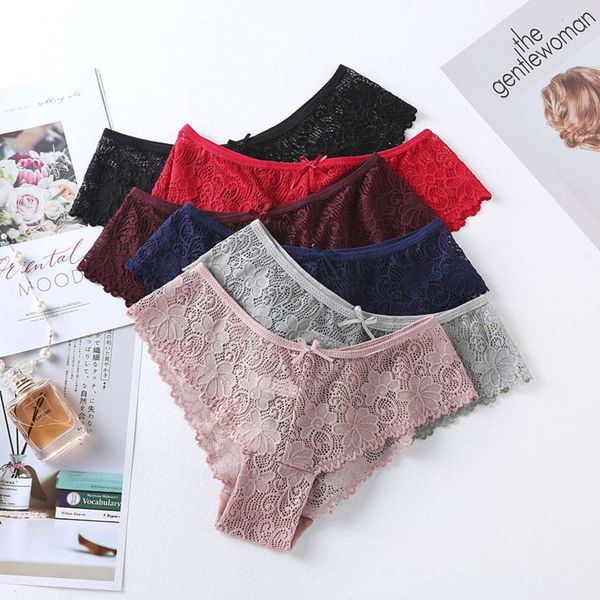 underwear women lace transparent hollow low waist traceless breathable women's briefs, Black;pink
underwear women lace transparent hollow low waist traceless breathable women's briefs, Black;pink