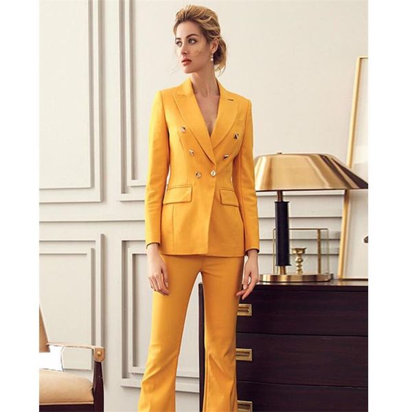 yellow women suits formal ladies business office work wear female suit for weddings custom made women's two piece pants, White
yellow women suits formal ladies business office work wear female suit for weddings custom made women's two piece pants, White