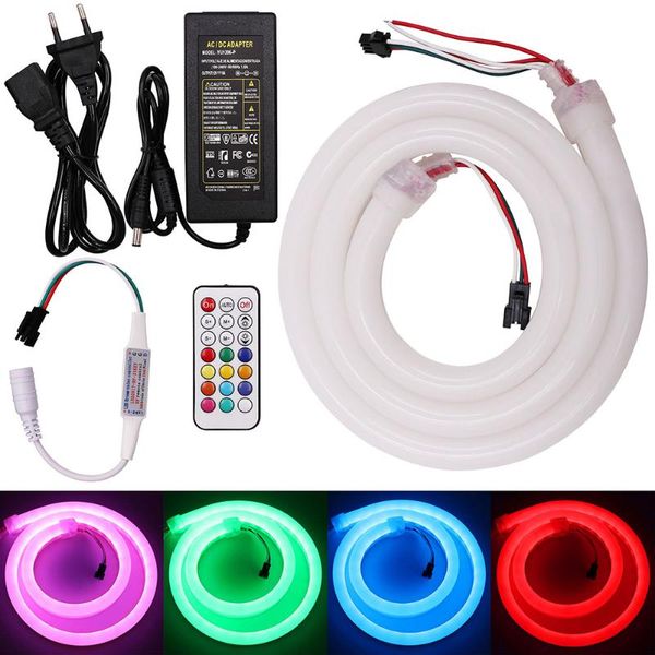 full color led pixel neon rope light waterproof strip + controller 5a power supply eu/au/us/eu plug strips
full color led pixel neon rope light waterproof strip + controller 5a power supply eu/au/us/eu plug strips