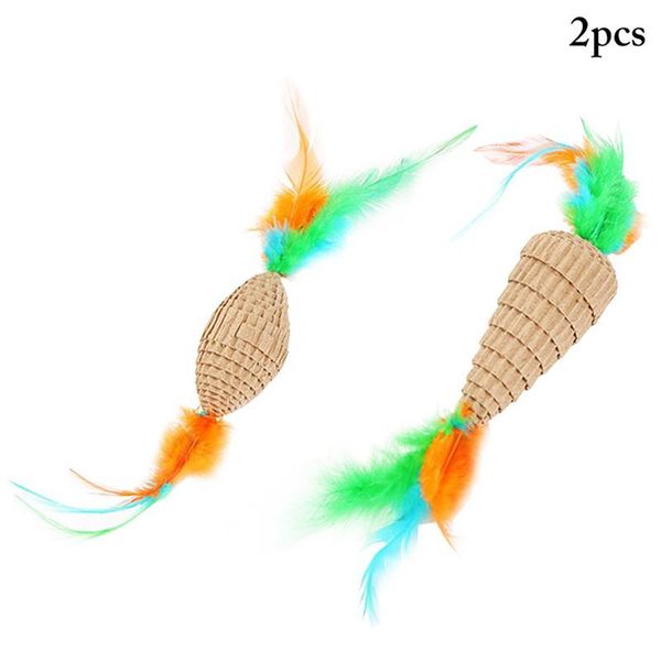 cat toys kapmore 2pcs/set pet carrot rugby shape fake feather decor interactive toy chew supplies favors
cat toys kapmore 2pcs/set pet carrot rugby shape fake feather decor interactive toy chew supplies favors