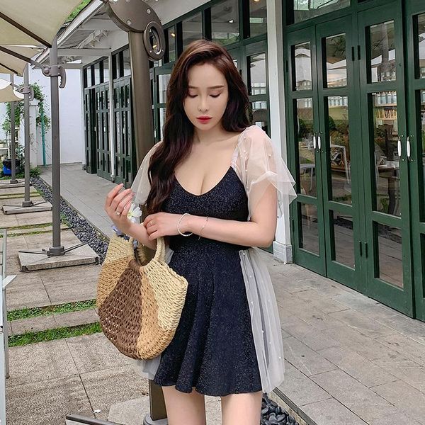 one-piece suits gauze women one piece swimsuit korean style short sleeve ruffled low cut swimwear summer bathing suit pads skirted
one-piece suits gauze women one piece swimsuit korean style short sleeve ruffled low cut swimwear summer bathing suit pads skirted