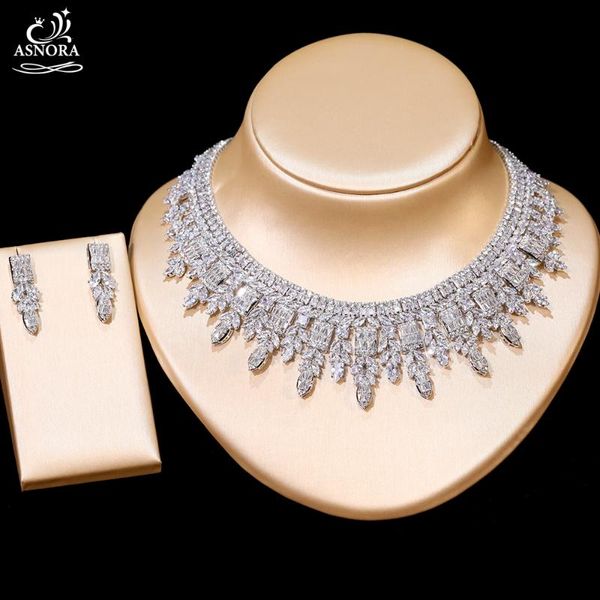 earrings & necklace luxury ladies and jewelry set bride engagement wedding party accessories gold giftx-01167, Silver
earrings & necklace luxury ladies and jewelry set bride engagement wedding party accessories gold giftx-01167, Silver