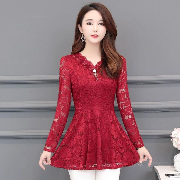 women's blouses & shirts women plus size 4xl lace v-neck long-sleeved shirt womens clothing blusas mujer de moda blusa, White
women's blouses & shirts women plus size 4xl lace v-neck long-sleeved shirt womens clothing blusas mujer de moda blusa, White