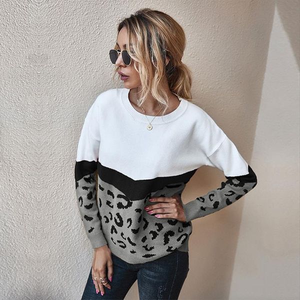 autumn winter fashion leopard knitted women sweaters casual o neck full sleeve pullovers top, White;black
autumn winter fashion leopard knitted women sweaters casual o neck full sleeve pullovers top, White;black