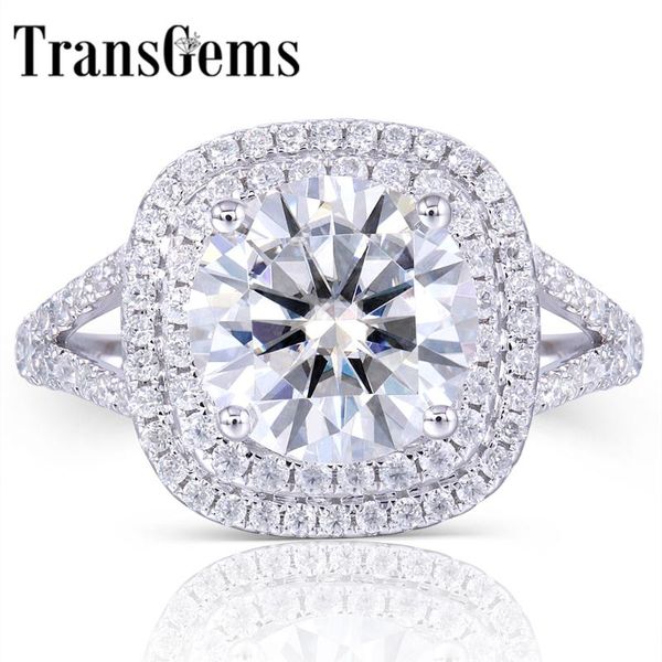 cluster rings transgems solid 14k 585 white gold center 3ct moissanite diamond double ring with accents fine jewelry for women, Golden;silver
cluster rings transgems solid 14k 585 white gold center 3ct moissanite diamond double ring with accents fine jewelry for women, Golden;silver