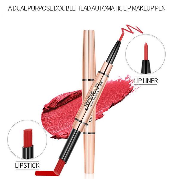 matte and soft double head rotary lipstick chocolate innovative cream texture & a dual purpose double-head automatic lip makeup pen
matte and soft double head rotary lipstick chocolate innovative cream texture & a dual purpose double-head automatic lip makeup pen