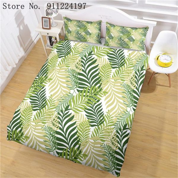 bedding sets green leaf duvet cover tropical comforter set luxury 2/3pcs quilt single double king size home textiles
bedding sets green leaf duvet cover tropical comforter set luxury 2/3pcs quilt single double king size home textiles