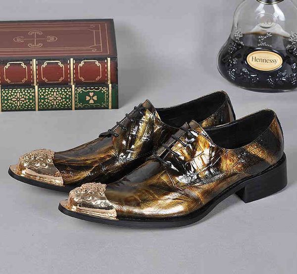 men style genuine leather wedding dress shoes italy metal head mens light up nightclub shoe sapato social masculino, Black
men style genuine leather wedding dress shoes italy metal head mens light up nightclub shoe sapato social masculino, Black