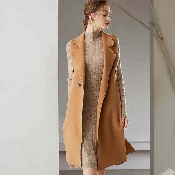 women's vests fashion women's wool vest long coat in autumn and winter pduo, Black;white
women's vests fashion women's wool vest long coat in autumn and winter pduo, Black;white