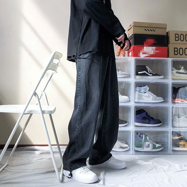 men's jeans loose black/blue straight pants solid color casual baggy homme cargo pocket wide leg denim trousers
men's jeans loose black/blue straight pants solid color casual baggy homme cargo pocket wide leg denim trousers