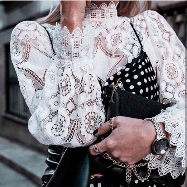 summer white lace shirt women blouses and cut out kimono translucent horn long sleeve slim elegant shirts
summer white lace shirt women blouses and cut out kimono translucent horn long sleeve slim elegant shirts