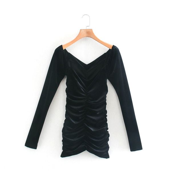 evfer women autumn za velvet mini dresses female vintage square collar long sleeve black dress ladies pleated slim 210421, Black;gray
evfer women autumn za velvet mini dresses female vintage square collar long sleeve black dress ladies pleated slim 210421, Black;gray