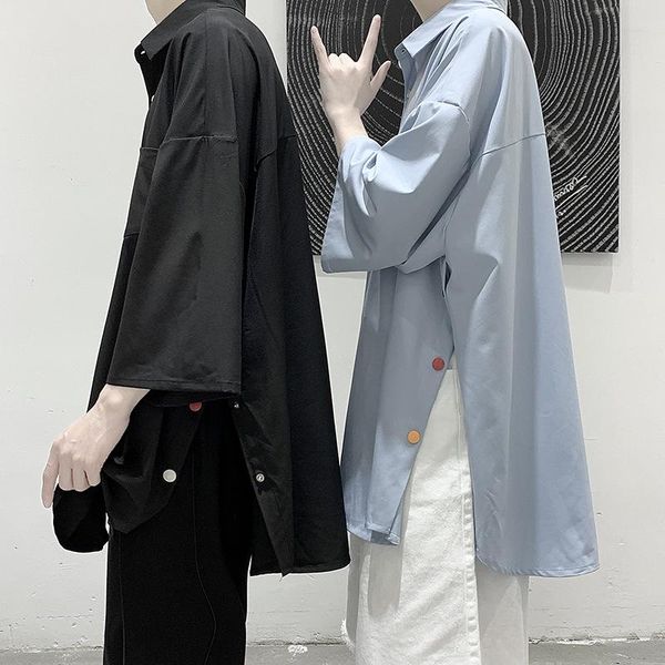 men's casual shirts pure color shirt street hip-hop harajuku korean short-sleeved men summer fashion half-sleeved male, White;black
men's casual shirts pure color shirt street hip-hop harajuku korean short-sleeved men summer fashion half-sleeved male, White;black