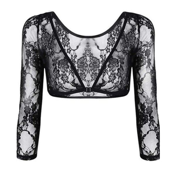 women's blouses & shirts short fashion long sleeved floral lace slim cardigan blouse ladies, White
women's blouses & shirts short fashion long sleeved floral lace slim cardigan blouse ladies, White
