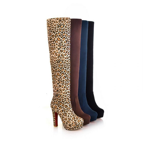 women super high heels slip on over the knee long boots female platform stretch patchwork flock two ways wear, Black
women super high heels slip on over the knee long boots female platform stretch patchwork flock two ways wear, Black