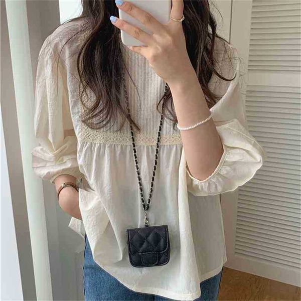 retro sweet chic femme casual office lady shirts vintage ruffle loose all match streetwear blouses 210525, White
retro sweet chic femme casual office lady shirts vintage ruffle loose all match streetwear blouses 210525, White