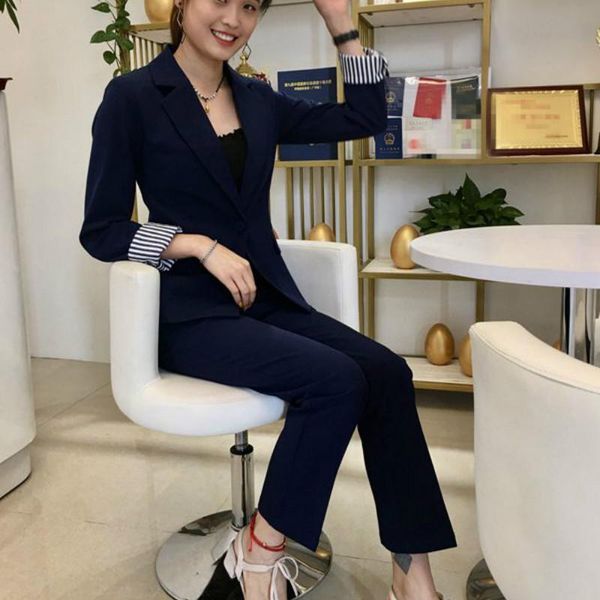 two piece dress women's suit female korean casual 2021 spring professional solid color wild loose thin jacket two-piece, White
two piece dress women's suit female korean casual 2021 spring professional solid color wild loose thin jacket two-piece, White