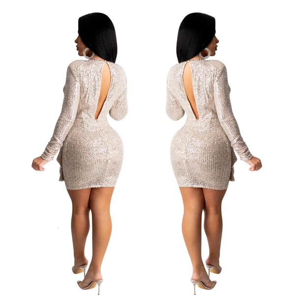 sequins women party nightclub sparkling deep v-neck long sleeve backless ruched ruffles bodycon mini es autumn, White;black
sequins women party nightclub sparkling deep v-neck long sleeve backless ruched ruffles bodycon mini es autumn, White;black