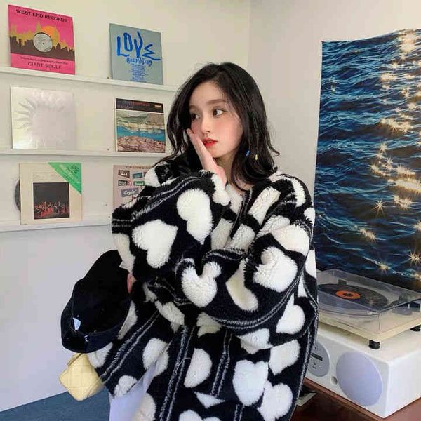 women's fur & faux autumn and winter new lamb hair heart-shaped age-reducing pink green short jacket design sense korean ins style, Black
women's fur & faux autumn and winter new lamb hair heart-shaped age-reducing pink green short jacket design sense korean ins style, Black