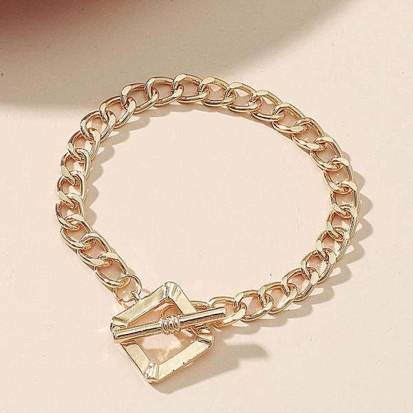 link, chain simple geometric square ot buckle bracelets for women gothic gold color thick bangles hip hop trendy jewelry, Black
link, chain simple geometric square ot buckle bracelets for women gothic gold color thick bangles hip hop trendy jewelry, Black