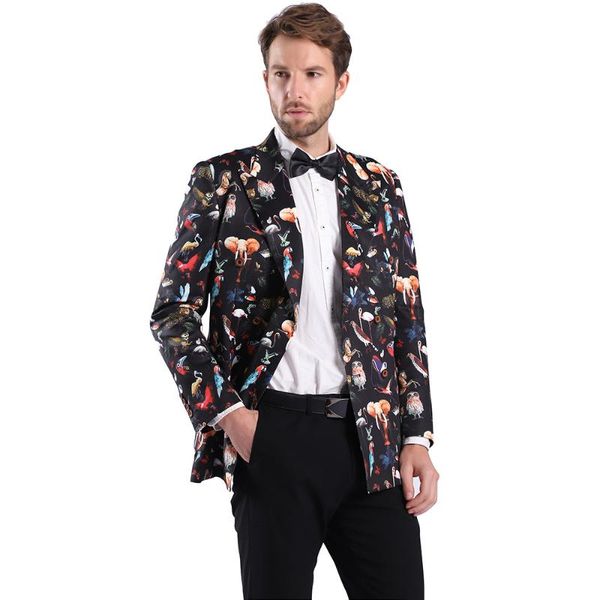 men's suits & blazers 3d animal printing suit jacket double breasted men slim fit leisure party evening dress tuxedo, White;black
men's suits & blazers 3d animal printing suit jacket double breasted men slim fit leisure party evening dress tuxedo, White;black