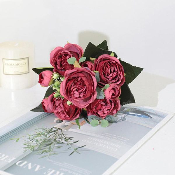 decorative flowers & wreaths 1 bouquet 5 heads artificial peony tea rose silk fake for diy living room home garden wedding decoration
decorative flowers & wreaths 1 bouquet 5 heads artificial peony tea rose silk fake for diy living room home garden wedding decoration