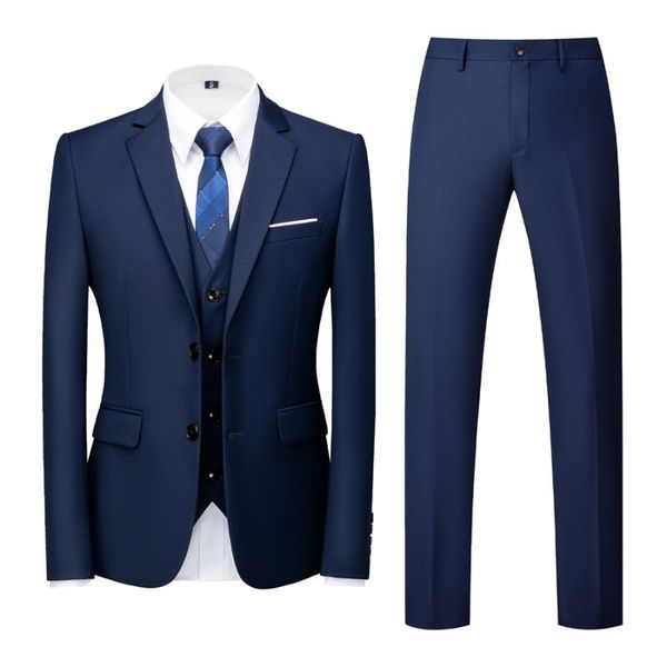 men's suits & blazers plain navy blue 3 piece business men notch lapel 2 buttons custom made wedding party groom tuxedos 2021 jacket pa, White;black
men's suits & blazers plain navy blue 3 piece business men notch lapel 2 buttons custom made wedding party groom tuxedos 2021 jacket pa, White;black