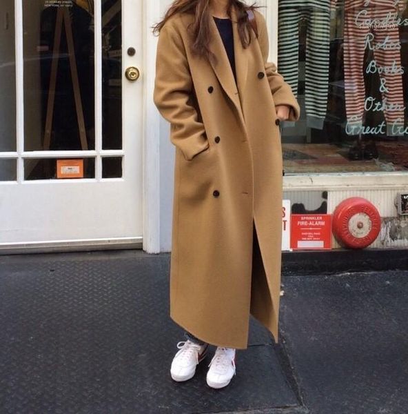 winter women's fashion hepburn stype long over-the-knee woolen coats female outerwear overcoat sigle breasted coat wool & blends, Black
winter women's fashion hepburn stype long over-the-knee woolen coats female outerwear overcoat sigle breasted coat wool & blends, Black