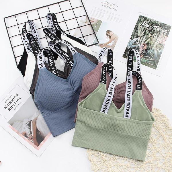 women sports bra letter wide shoulder strap tube fitness yoga bras beautiful back wrap chest running gym underwear clothing, White;black
women sports bra letter wide shoulder strap tube fitness yoga bras beautiful back wrap chest running gym underwear clothing, White;black