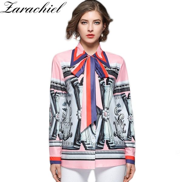 fashion runway imitation silk print blouses shirt women spring autumn long sleeve big bowknot turn down collar blusas 210416, White
fashion runway imitation silk print blouses shirt women spring autumn long sleeve big bowknot turn down collar blusas 210416, White